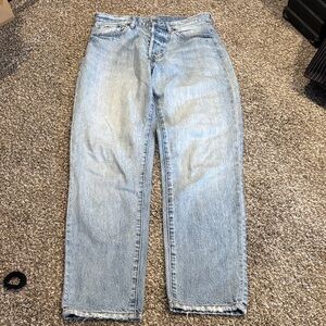 Vintage straight high rise cropped &Denim jeans